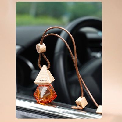Mini Hanging Car Perfume Diffuser Bottle - Orange Fragrance Air Freshener for Cars & Small Spaces, 10ml