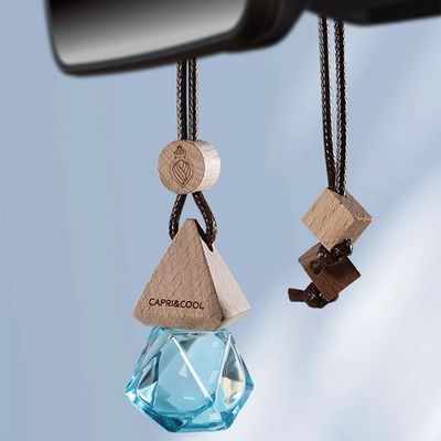 Mini Hanging Car Perfume Diffuser Bottle - Ebony Agarwood Fragrance Air Freshener for Cars & Small Spaces, 10ml