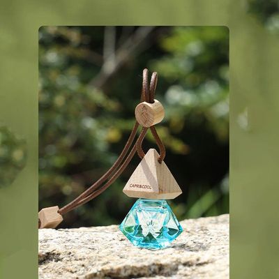 Mini Hanging Car Perfume Diffuser Bottle - Ebony Agarwood Fragrance Air Freshener for Cars & Small Spaces, 10ml