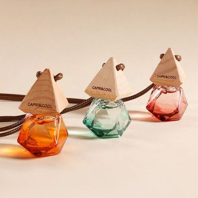 Mini Hanging Car Perfume Diffuser Bottle - Mountain Jasmine Fragrance Air Freshener for Cars & Small Spaces, 10ml