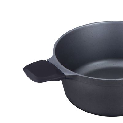 Prestige Essential Cast Aluminum black 28 cm Casserole With Glass Lid |  Non stick Induction-Based stockpot with lid - Black | 1 Year Warranty