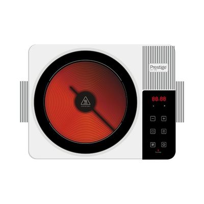 Prestige Infrared Cooker Crystal Plate - 2000 W - White | 2 Years Warranty