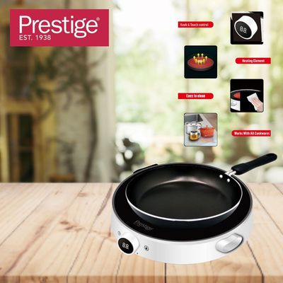 Prestige Infrared Cooker Crystal Plate - 2000 W - White | 2 Years Warranty