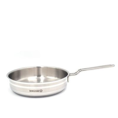 Korkmaz Astron 15pc Cookware set | Stainless Steel pots and pans Set | Induction Cooking Set - KA2057 - Silver | 1 Year Warranty