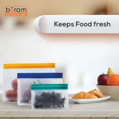 Beram 10 Pieces Standing Peva Pouch Ziploc Bags