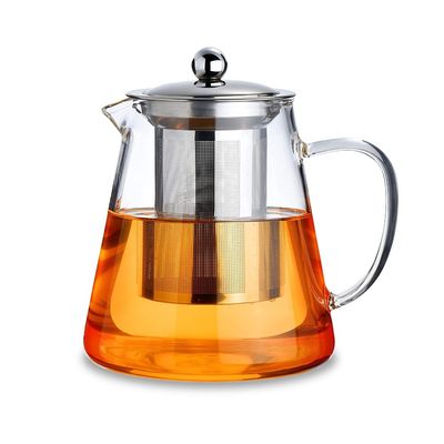 Beram 550ml Flat Base Glass Tea Pot