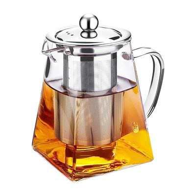 Beram 550ml Square Base Glass Teapot