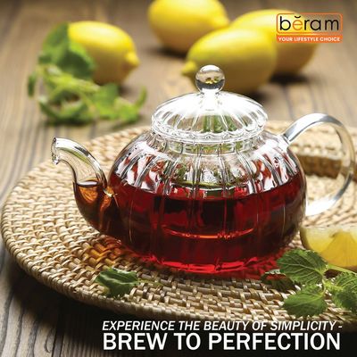 Beram 600ml Full Glass Tea Pot