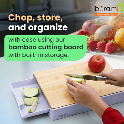 Beram Bamboo Cutting Board with Extendable Storage 