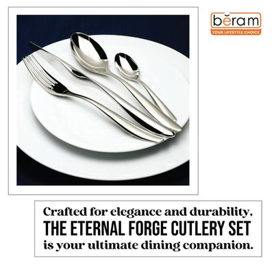Beram Eternal Forge 304 Stainless Steel Cutlery Set of 24 Pieces