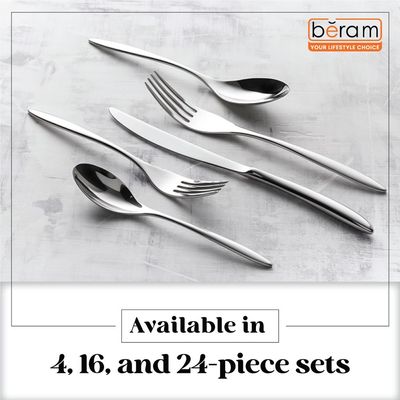 Beram Eternal Forge 304 Stainless Steel Cutlery Set of 24 Pieces