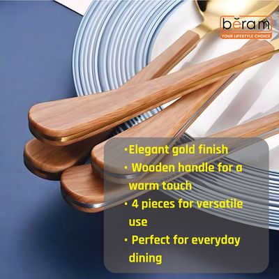 Beram Golden Blended Wood Cutlery Set