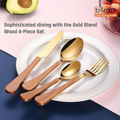 Beram Golden Blended Wood Cutlery Set