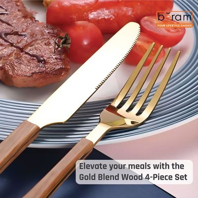 Beram Golden Blended Wood Cutlery Set