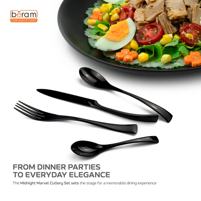 Beram Midnight Marvel Cutlery Set of 4 Pieces