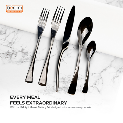 Beram Midnight Marvel Cutlery Set of 4 Pieces