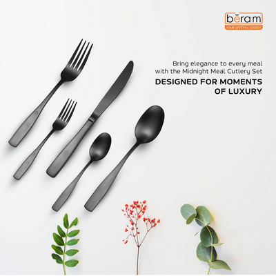Beram Midnight Meal Cutlery Set of 20 Pieces