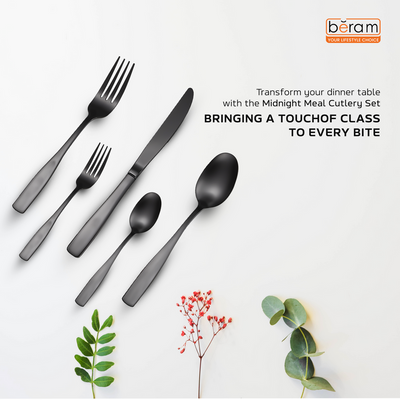 Beram Midnight Meal Cutlery Set of 30 Pieces