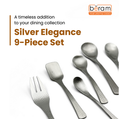 Beram Silver Elegance Cutlery Set of 9 Pieces