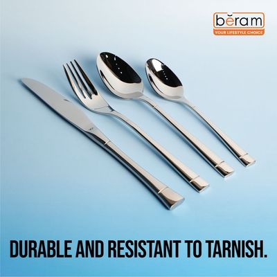 Beram Silver Savour 304 Stainless Steel Cutlery Set of 24 Pieces