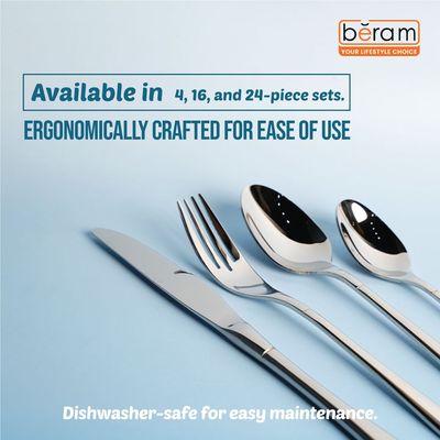 Beram Silver Savour 304 Stainless Steel Cutlery Set of 24 Pieces