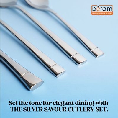 Beram Silver Savour 304 Stainless Steel Cutlery Set of 4 Pieces