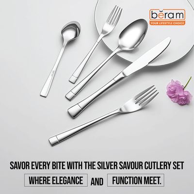 Beram Silver Savour 304 Stainless Steel Cutlery Set of 4 Pieces