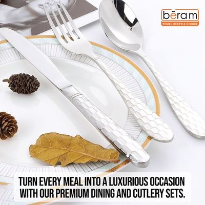 Beram Silver Trio Cutlery Set of 12 Pieces