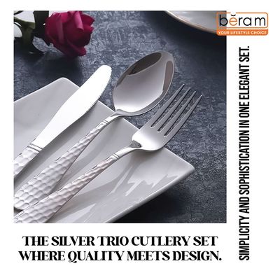 Beram Silver Trio Cutlery Set of 3 Pieces
