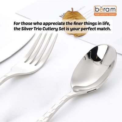 Beram Silver Trio Cutlery Set of 3 Pieces