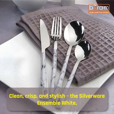 Beram Silverware Ensemble Marble Cutlery Set