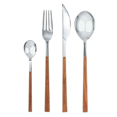 Beram Silverware Ensemble Wooden Cutlery Set