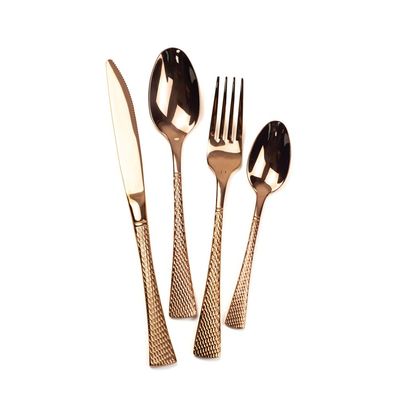 Beram Sparkling Mermaid Copper 304 Stainless Steel Cutlery Set of 4 Pieces