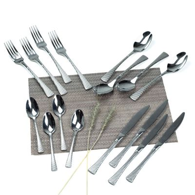 Beram Sparkling Mermaid Silver 304 Stainless Steel Cutlery Set of 16 Pieces