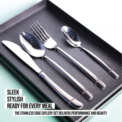 Beram Stainless Edge 304 Stainless Steel Cutlery Set of 16 Pieces