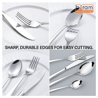 Beram Stainless Edge 304 Stainless Steel Cutlery Set of 24 Pieces
