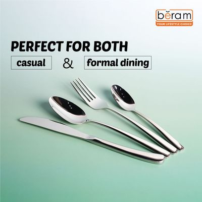 Beram Stainless Edge 304 Stainless Steel Cutlery Set of 24 Pieces