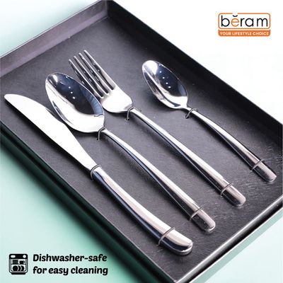 Beram Stainless Edge 304 Stainless Steel Cutlery Set of 24 Pieces