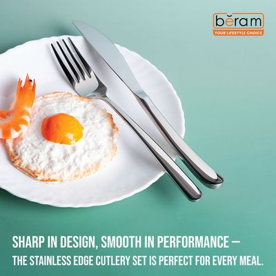 Beram Stainless Edge 304 Stainless Steel Cutlery Set of 4 Pieces