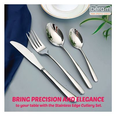 Beram Stainless Edge 304 Stainless Steel Cutlery Set of 4 Pieces