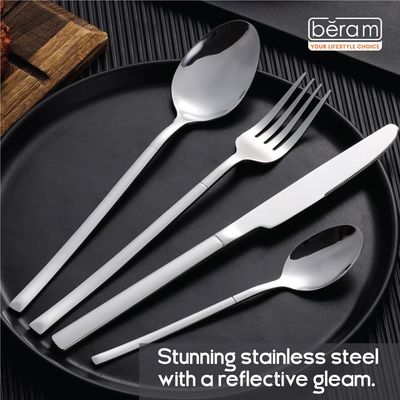 Beram Stainless Gleam 304 Stainless Steel Cutlery Set of 16 Pieces