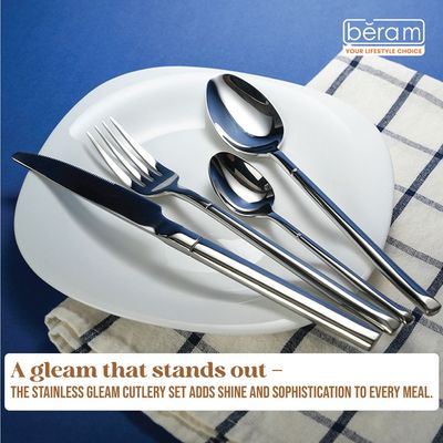 Beram Stainless Gleam 304 Stainless Steel Cutlery Set of 4 Pieces