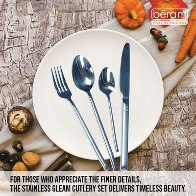 Beram Stainless Gleam 304 Stainless Steel Cutlery Set of 4 Pieces