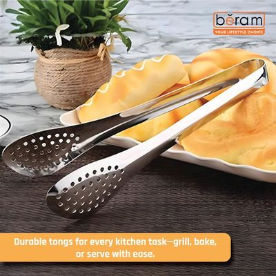 Beram Stainless Steel Tongs, 4 Pieces Set