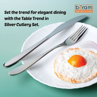Beram Table Trend in Silver 304 Stainless Steel Cutlery Set of 4 Pieces