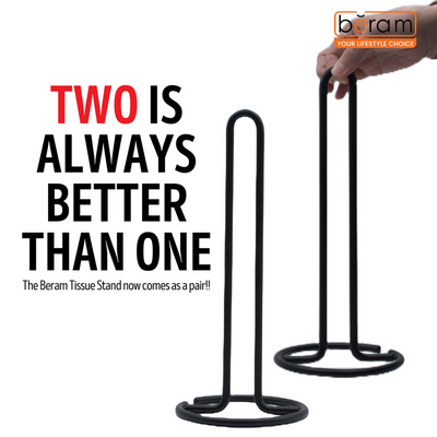 Beram Tissue Stand, Set of 2, Vertical Aesthetic Tissue Holder