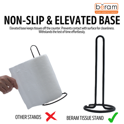 Beram Tissue Stand, Vertical Aesthetic Tissue Holder