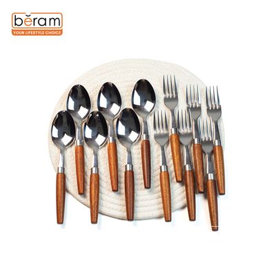 Beram Woodland Steel 304 Stainless Steel Cutlery Set of 16 Pieces