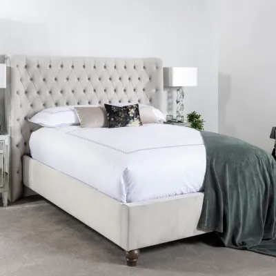 Attayac W 200 x L 200 Super King Upholstered Bed -White With 1-Year Warranty