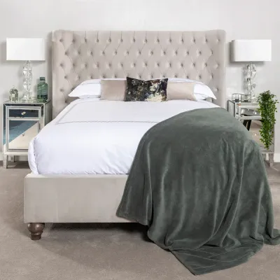 Attayac W 200 x L 200 Super King Upholstered Bed -White With 1-Year Warranty Attayac W 200 x L 200 Super King Upholstered Bed -White With 1-Year Warranty